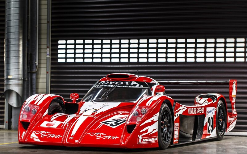 Red Toyota race car