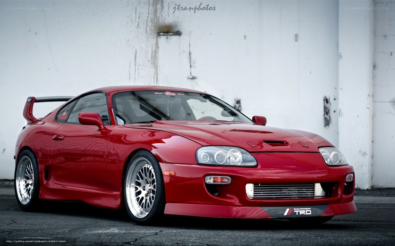 Red Toyota Supra sports car