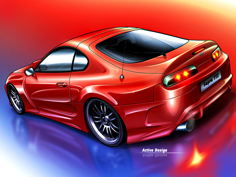 Red Toyota Supra T1Z