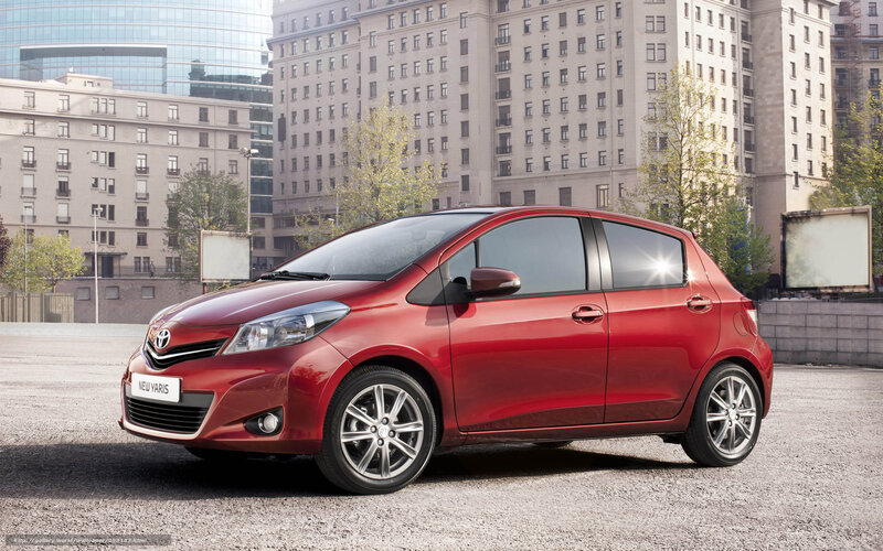 Red Toyota Yaris Car — Neutral