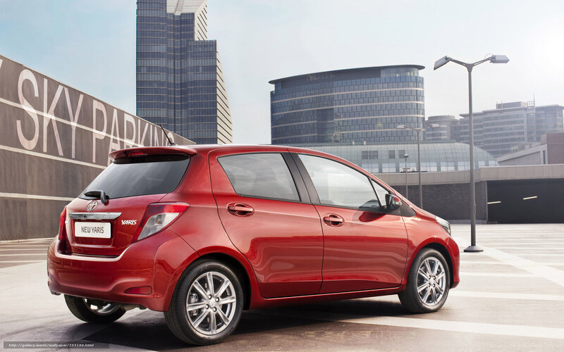 Red Toyota Yaris Car