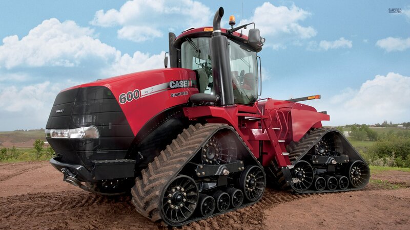Red Tractor on Dirt