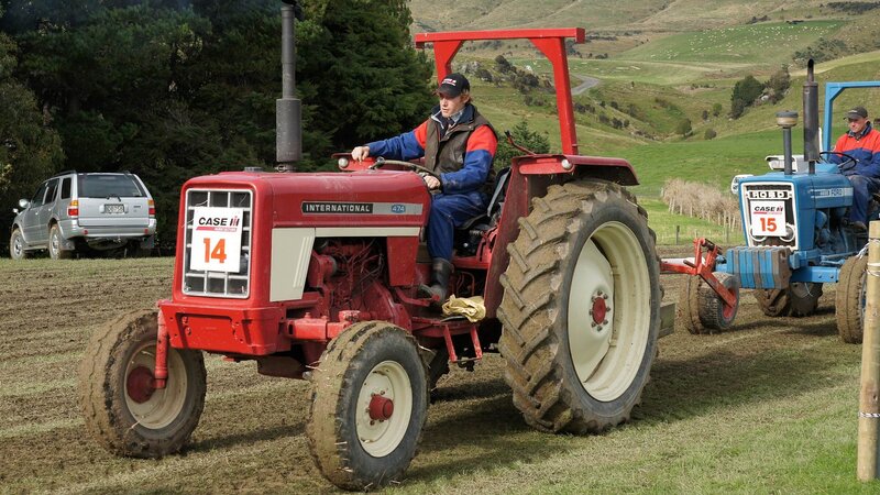 Red Tractor on Field