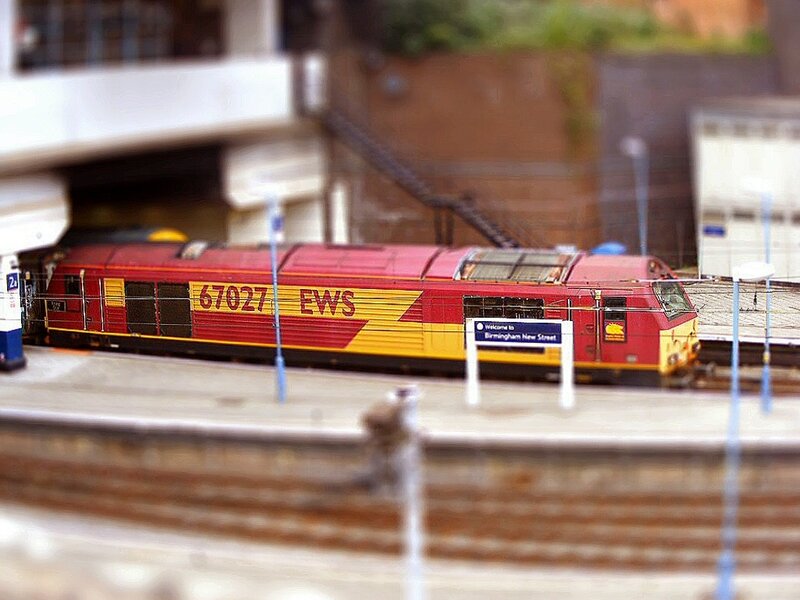 red train at station