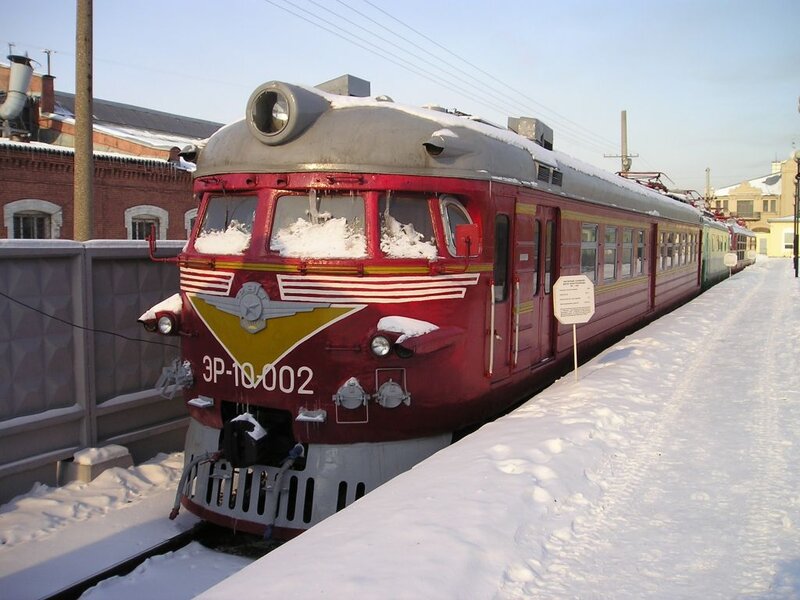 Red Train in Snow — Cold, Winter, Photograph, Train Station