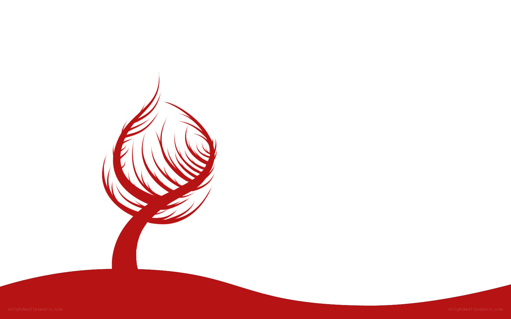 Red tree logo on white