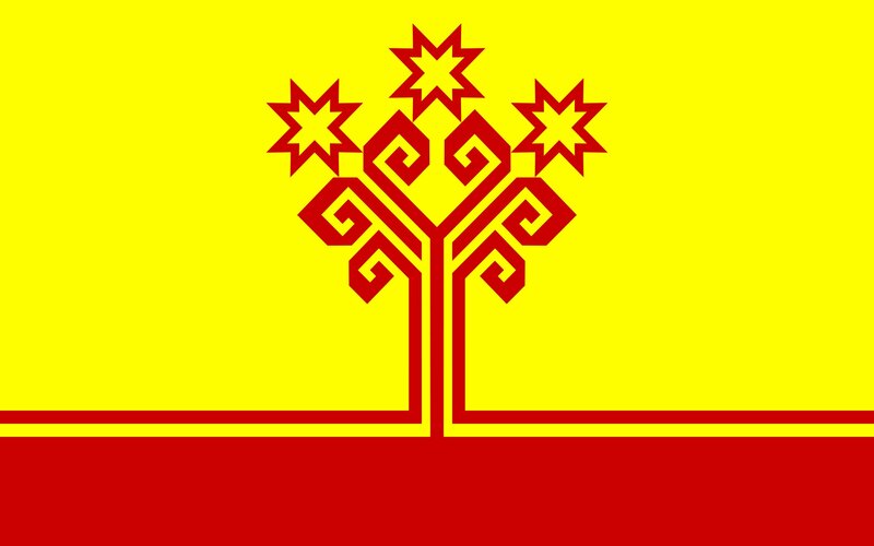 Red Tree on Yellow Flag