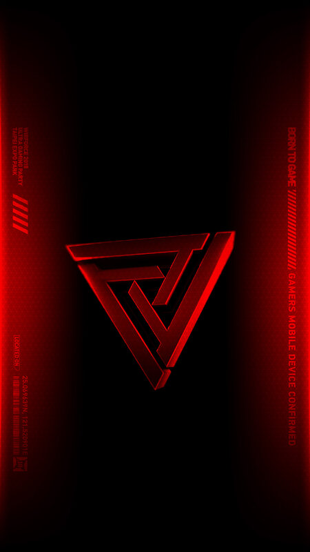 Red Triangle Logo — Black