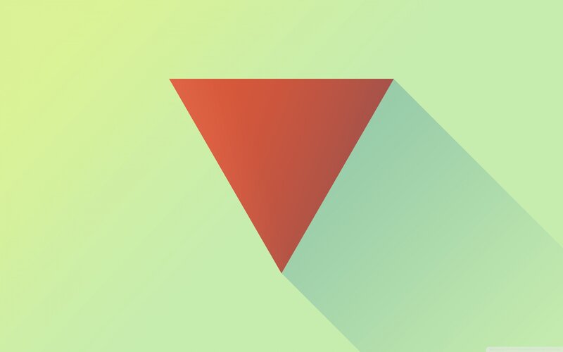 Red Triangle Shape — Green