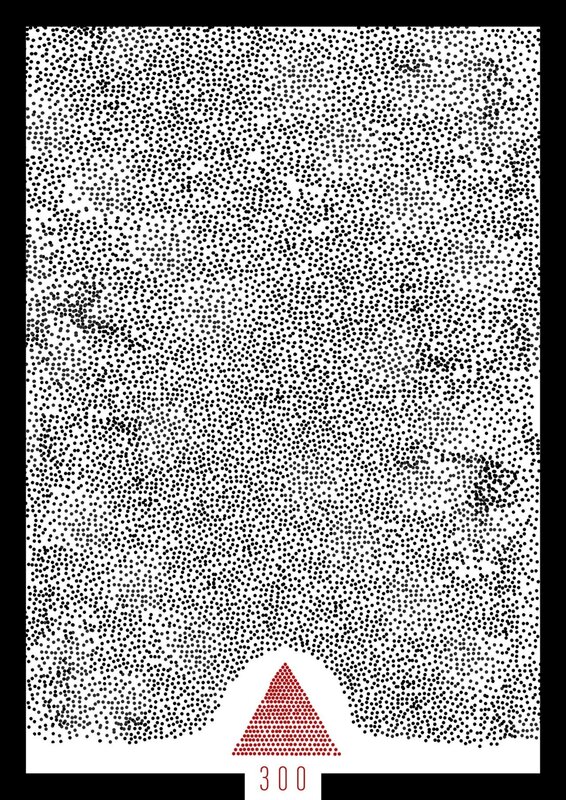 Red Triangle with Dots