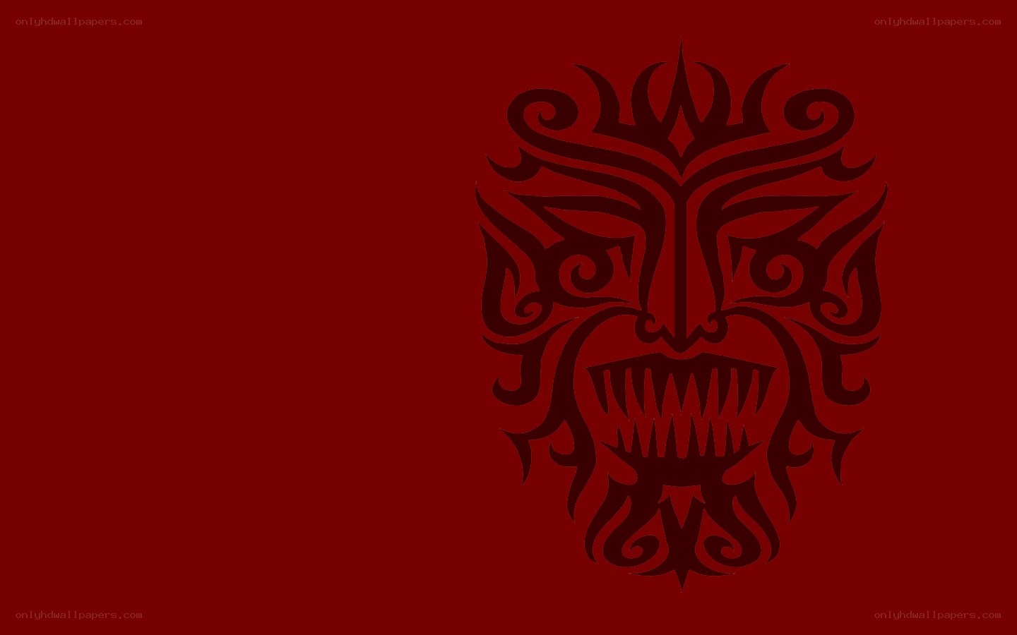 red tribal demon mask