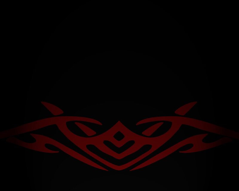 red tribal design on black