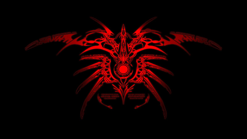 Red Tribal Dragon Emblem — Dark