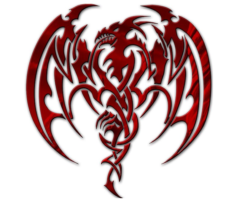 Red Tribal Dragon