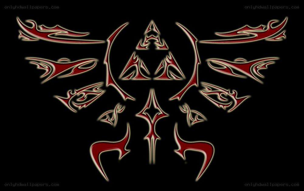 red tribal symbol design