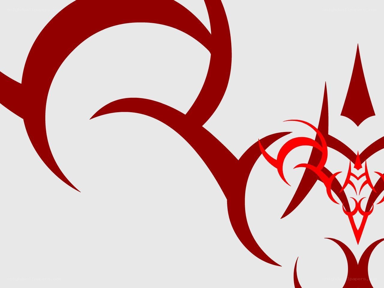 red tribal symbol design