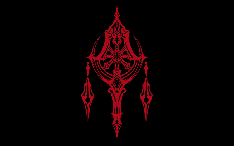 red tribal symbol design