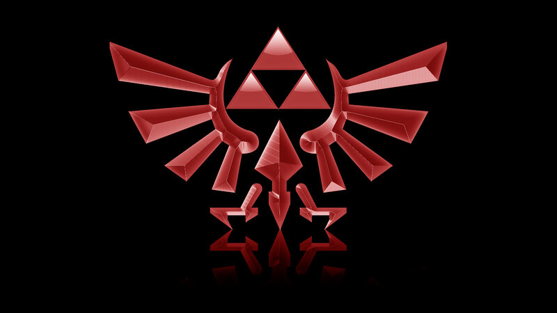 Red Triforce Symbol — Dramatic
