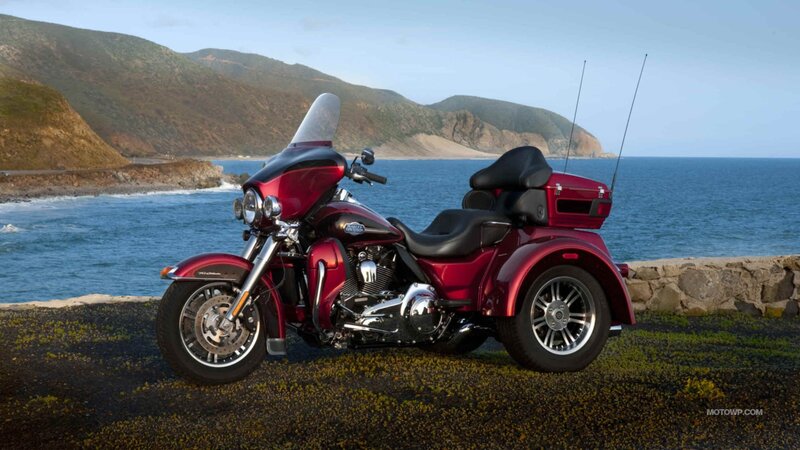 Red Trike Motorcycle — Serene, Afternoon