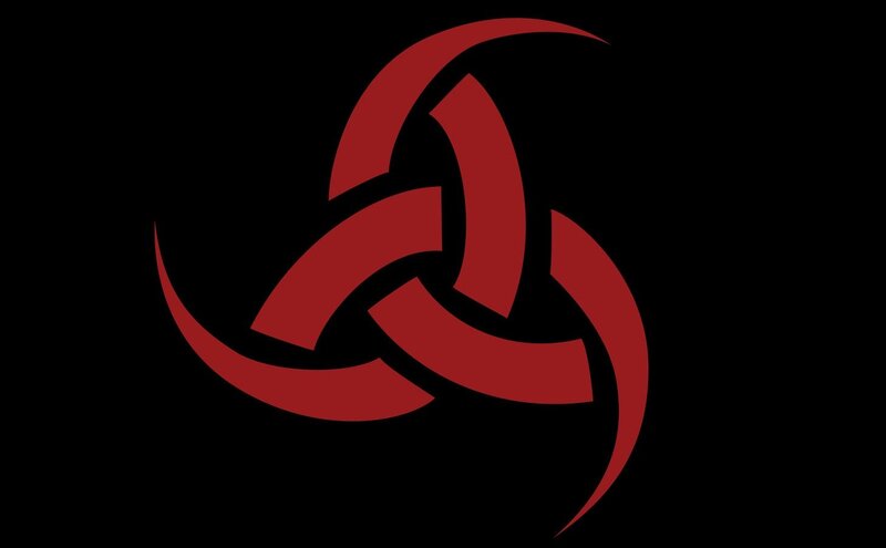 red triskelion symbol