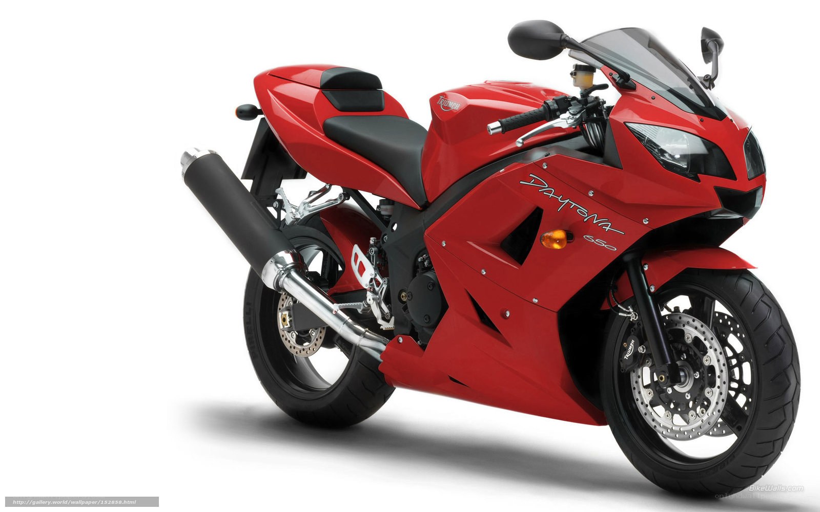 Red Triumph Daytona 650 motorcycle