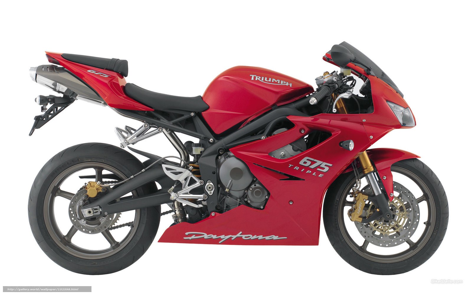Red Triumph Daytona 675
