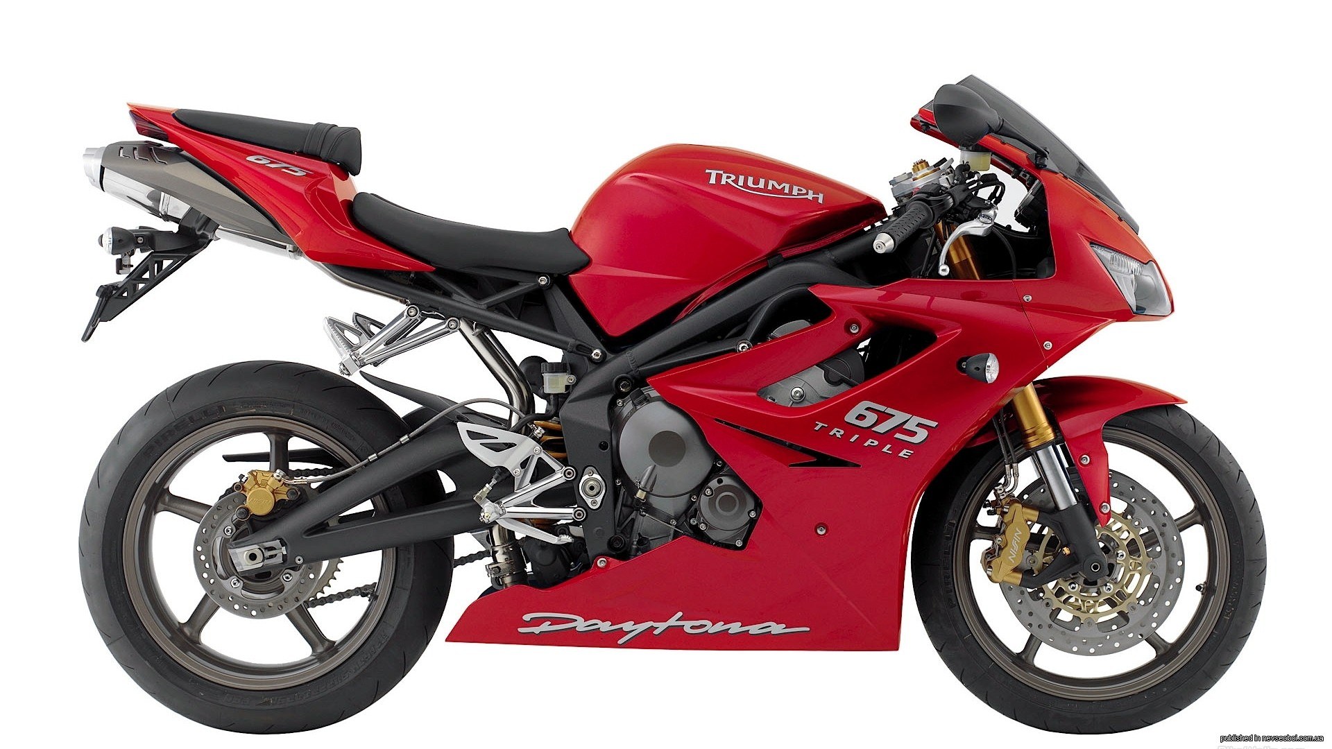 Red Triumph Daytona motorcycle