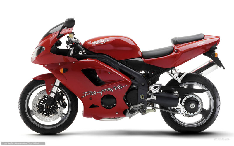 Red Triumph Daytona motorcycle