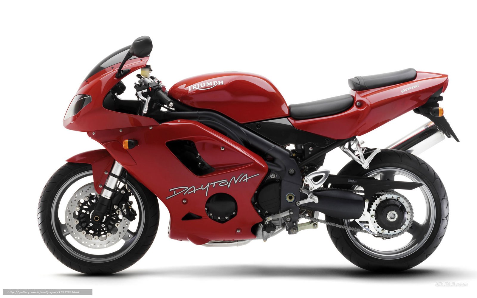 Red Triumph Daytona motorcycle