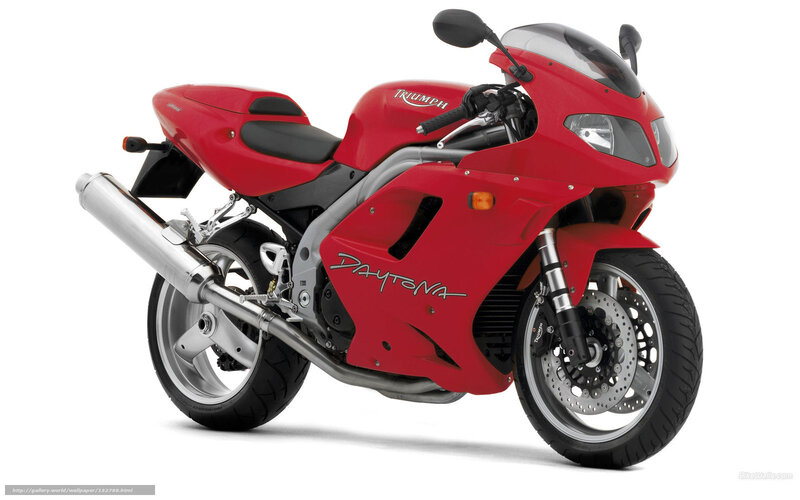 Red Triumph Daytona motorcycle