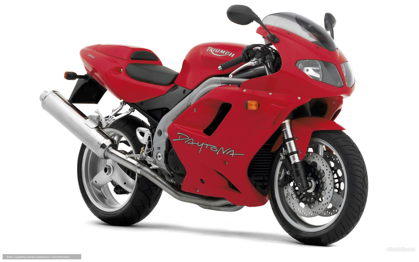 Red Triumph Daytona motorcycle