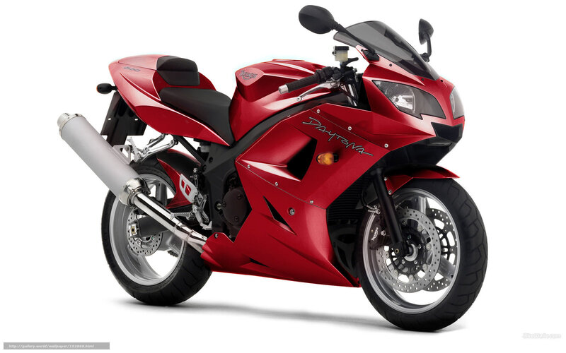 Red Triumph Daytona motorcycle