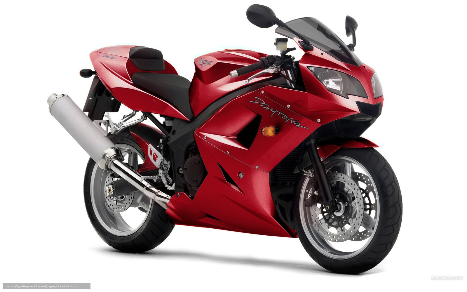 Red Triumph Daytona motorcycle