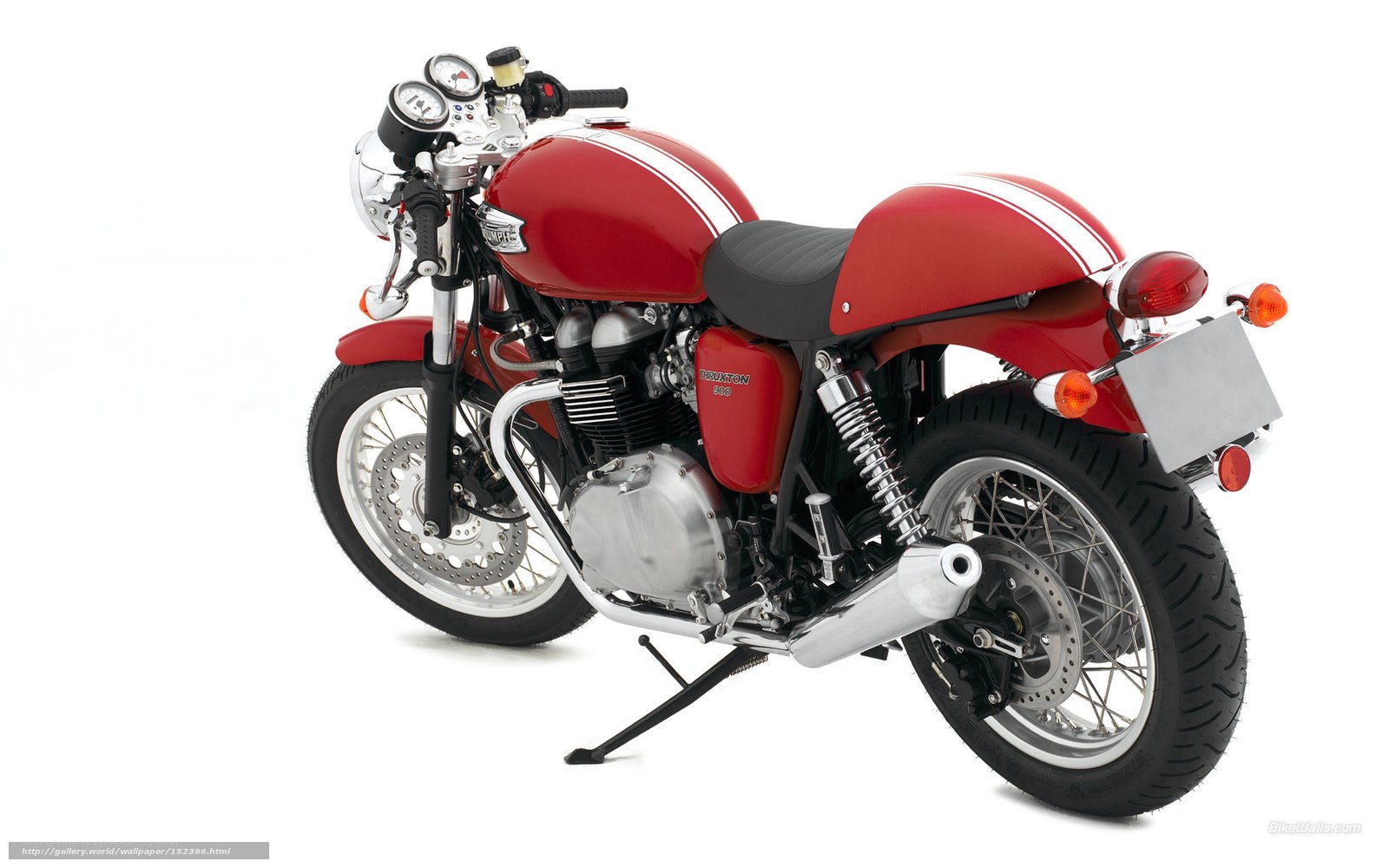 red triumph motorcycle