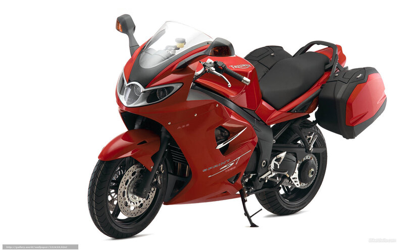Red Triumph Sprint Motorcycle