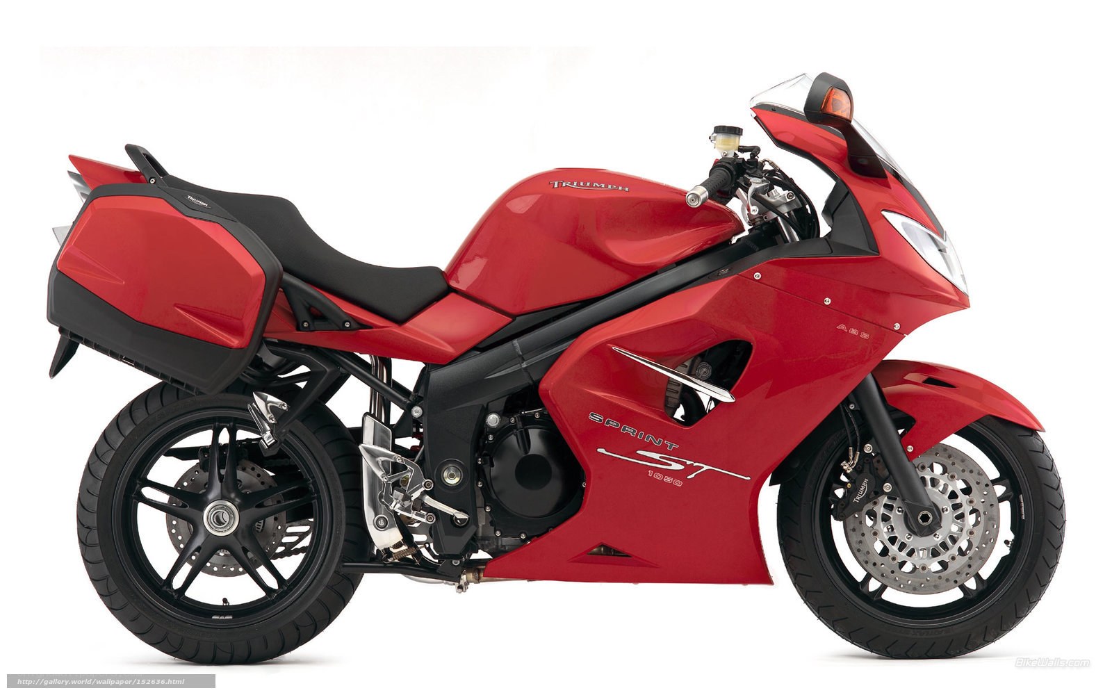 Red Triumph Sprint ST motorcycle