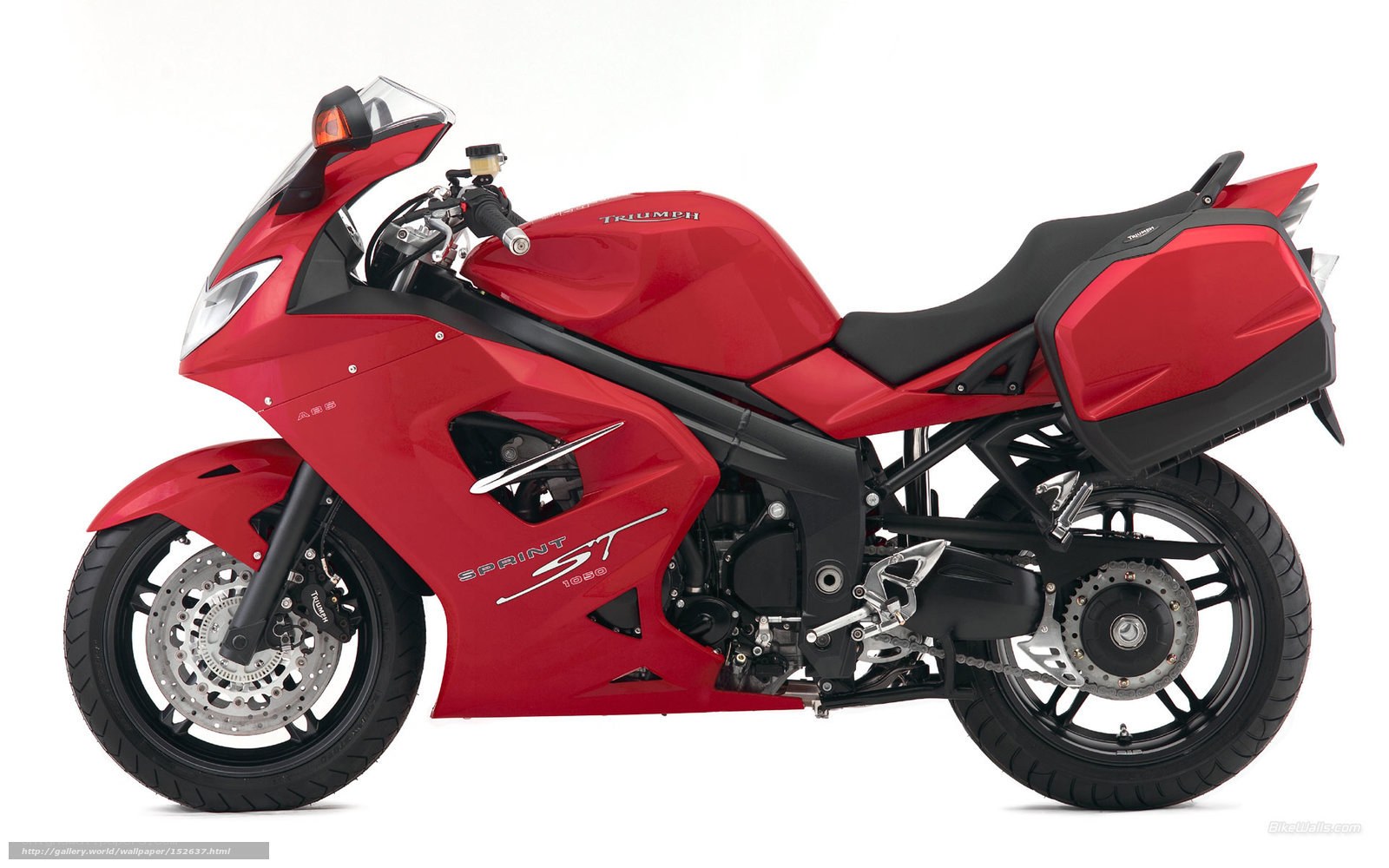Red Triumph Sprint ST motorcycle