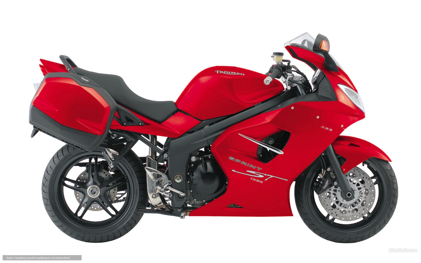 Red Triumph Sprint ST motorcycle