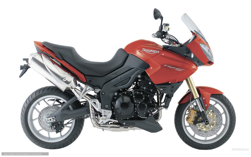 red triumph tiger motorcycle