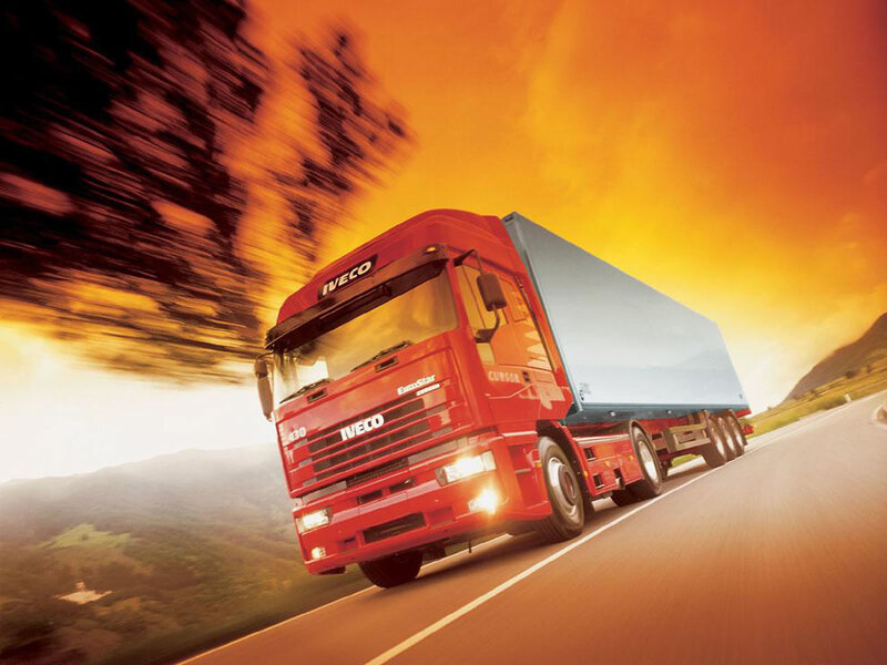 Red Truck on Road