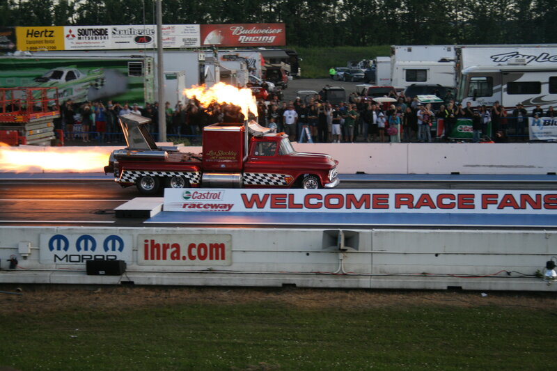 Red Truck with Flames