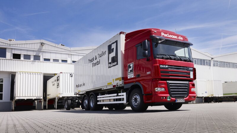 Red Truck with Trailer