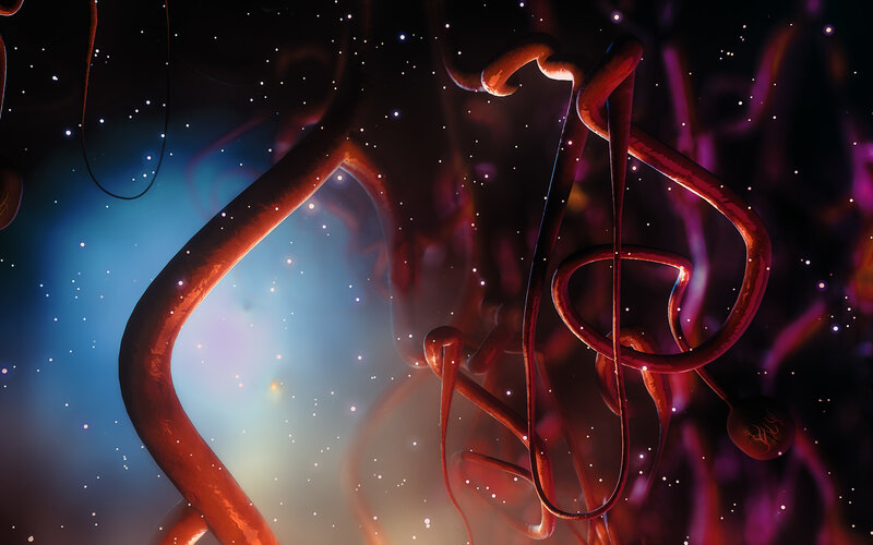 Red Tubular Structures