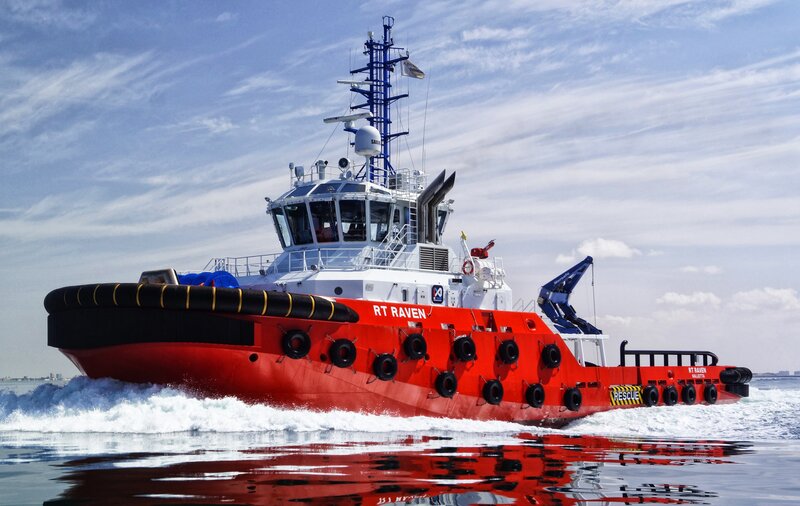 Red Tugboat on Water