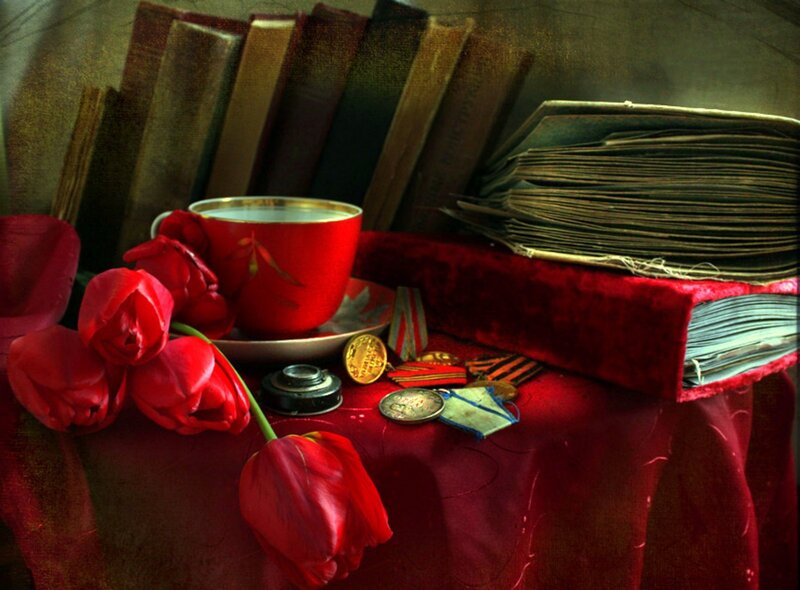 Red Tulips and Medals