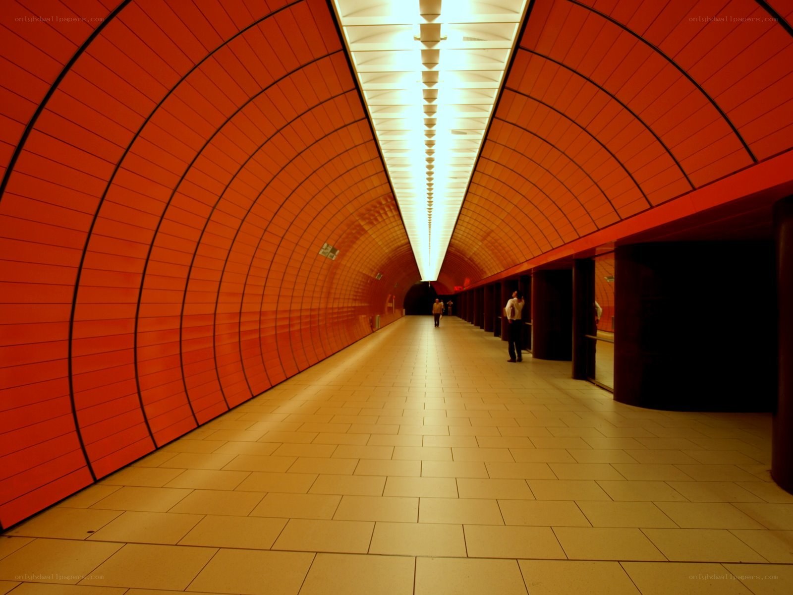 Red tunnel corridor