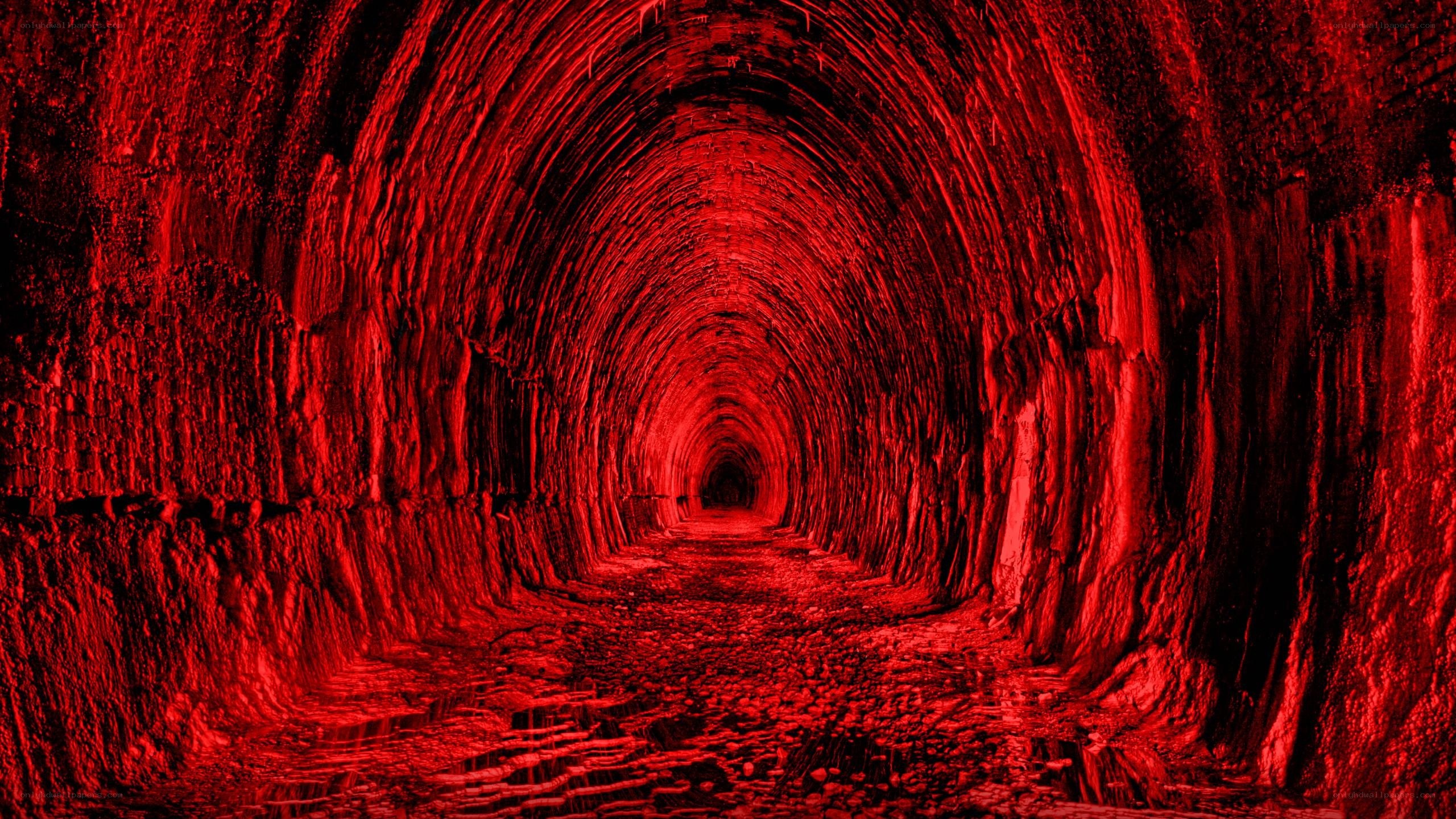 Red tunnel corridor