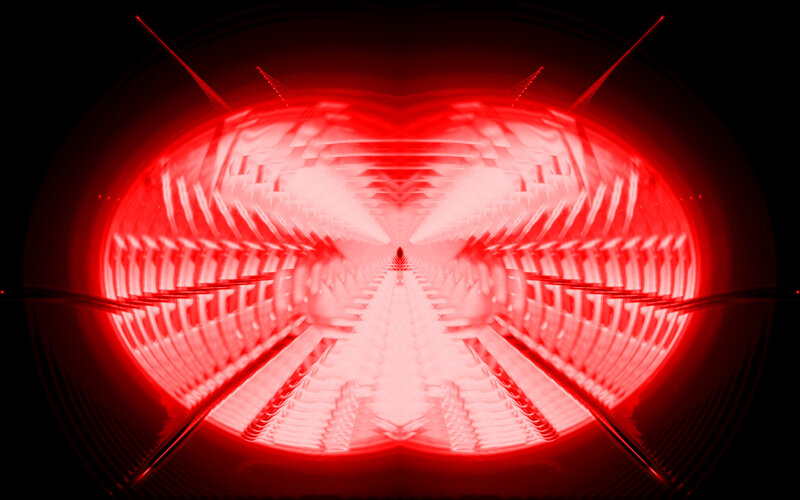 Red tunnel light effect
