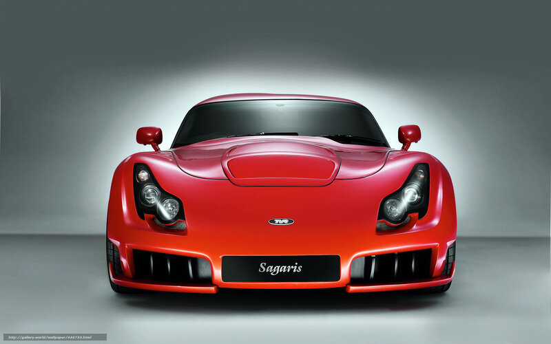 Red TVR Sagaris sports car