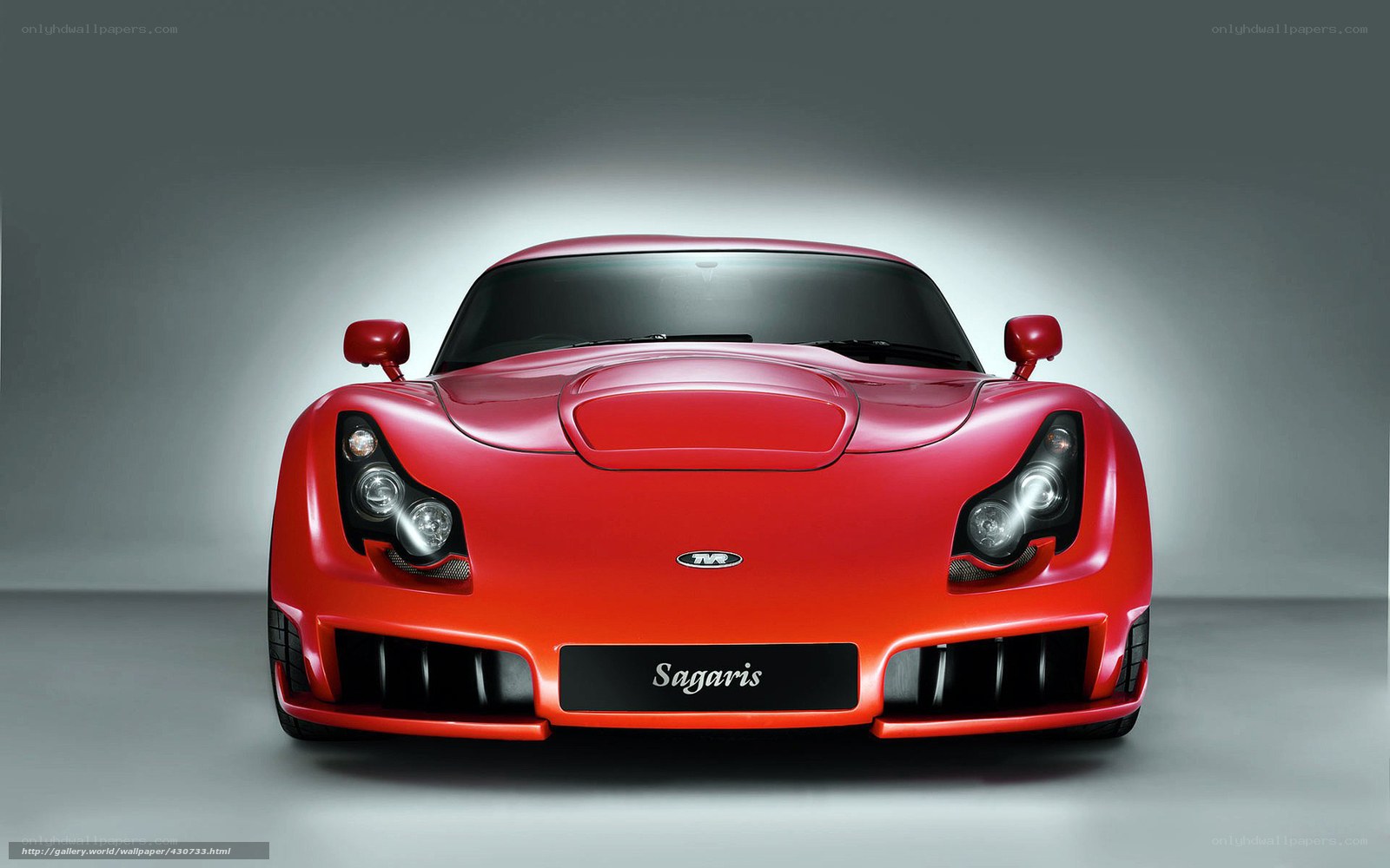 Red TVR Sagaris sports car